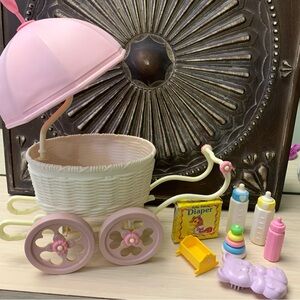 Vintage G1 My Little Pony Carriage Buggy with Baby Accessories